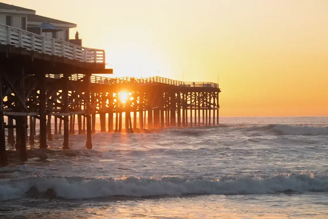 Crystal Pier at sunset